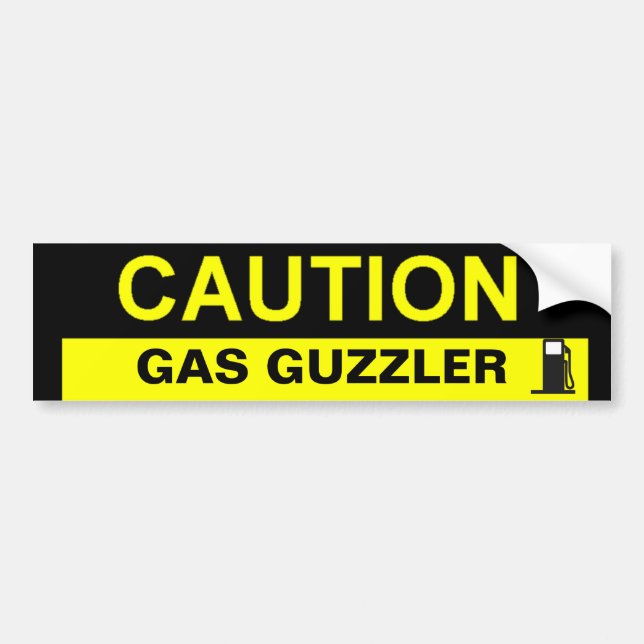 AUTOCOLLANT DE VOITURE GROS BUVEUR DE GAZ DE PRÉCAUTION (Devant)