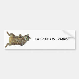 Autocollant De Voiture Gros chat à bord