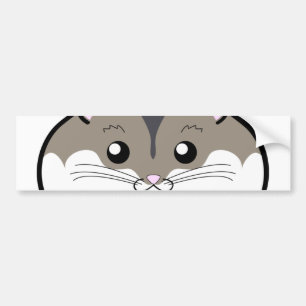 Autocollant De Voiture Gros hamster nain russe