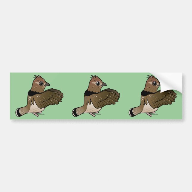 Autocollant De Voiture Grouse de Ruffed (mise en tambour) (Devant)