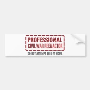 Autocollant De Voiture Guerre civile professionnelle Reenactor