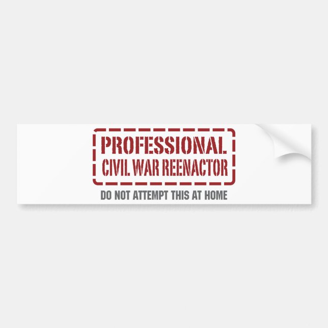 Autocollant De Voiture Guerre civile professionnelle Reenactor (Devant)