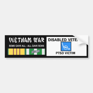 AUTOCOLLANT DE VOITURE GUERRE DE VIETNAM - VÉTÉRINAIRE HANDICAPÉ -