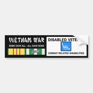 AUTOCOLLANT DE VOITURE GUERRE DE VIETNAM - VÉTÉRINAIRE HANDICAPÉ - COM