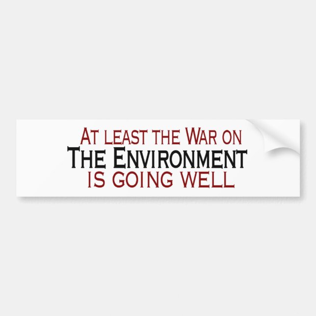 Autocollant De Voiture Guerre sur l'environnement (Devant)