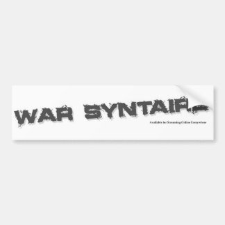 Autocollant De Voiture Guerre Syntaire