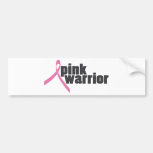 Autocollant De Voiture guerrier rose (cancer du sein)