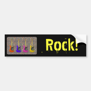 Autocollant De Voiture Guitares en métal de diamant, roche !