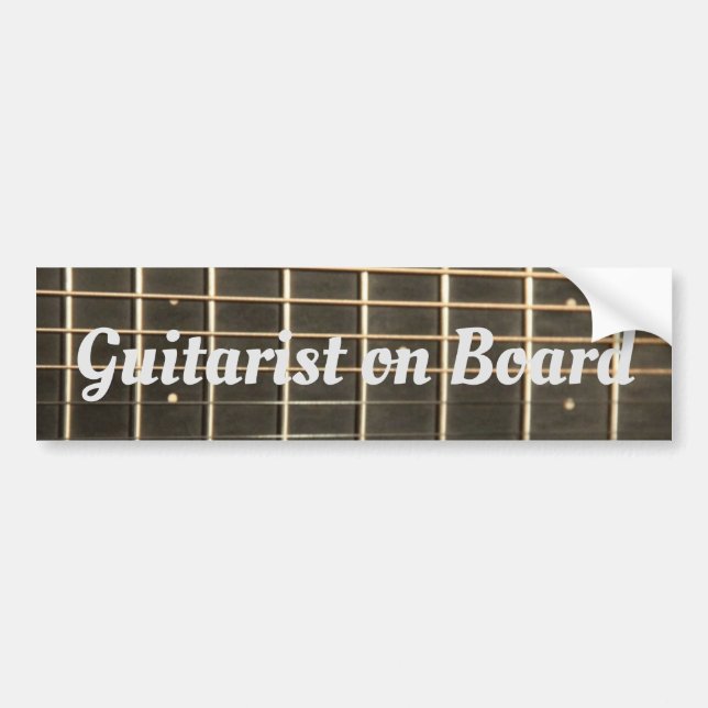 AUTOCOLLANT DE VOITURE GUITARISTE À BORD (Devant)
