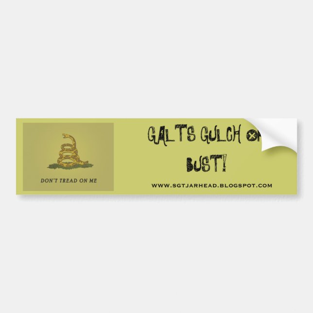 AUTOCOLLANT DE VOITURE GULCH OU LE BUSTE DE GALT (Devant)
