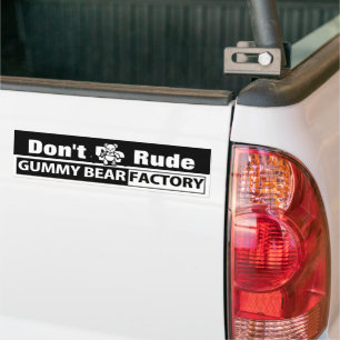 Autocollant De Voiture Gummy Bear Factory Warning