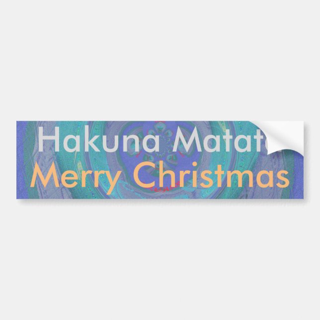 Autocollant De Voiture Hakuna Matata Joyeux graphisme de Noël (Devant)