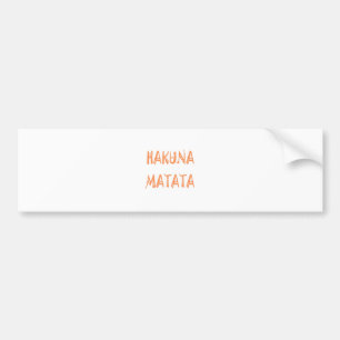 Autocollant De Voiture Hakuna Matata Toxits Cool Text