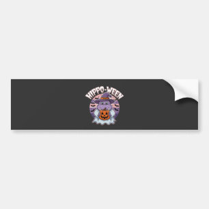 Autocollant De Voiture Halloween Éffrayant Halloween Moo Deng Hippo fantô