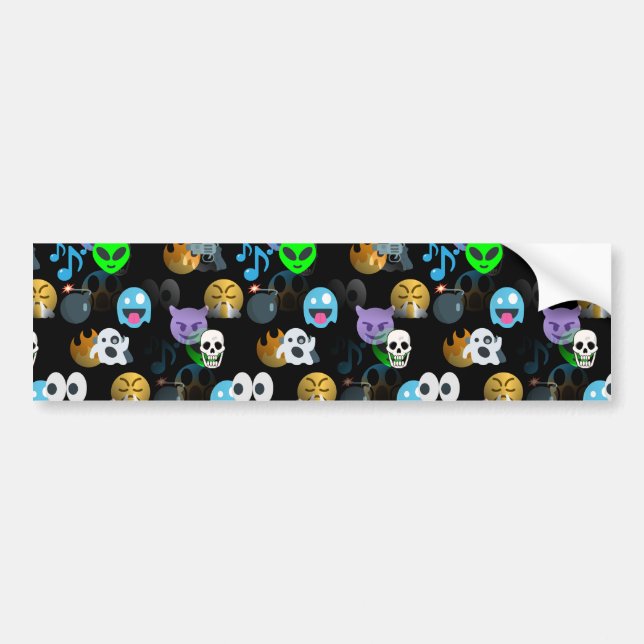 Autocollant De Voiture halloween emojis (Devant)