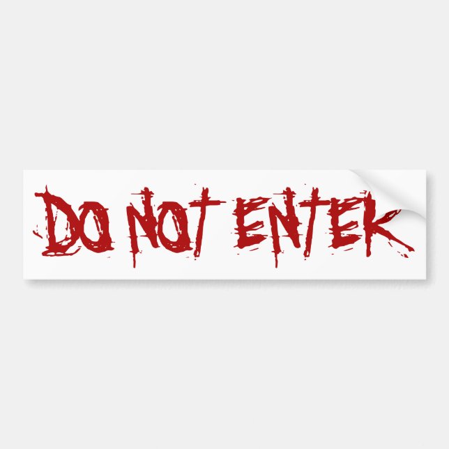 Autocollant De Voiture Halloween ne pas entrer de signe d'avertissement r (Devant)