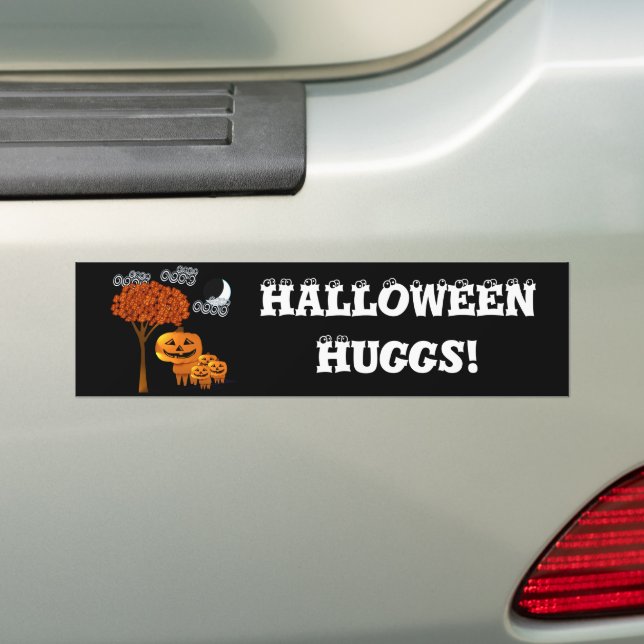 AUTOCOLLANT DE VOITURE HALLOWEEN TÊTES CITROUILLES (En voiture)