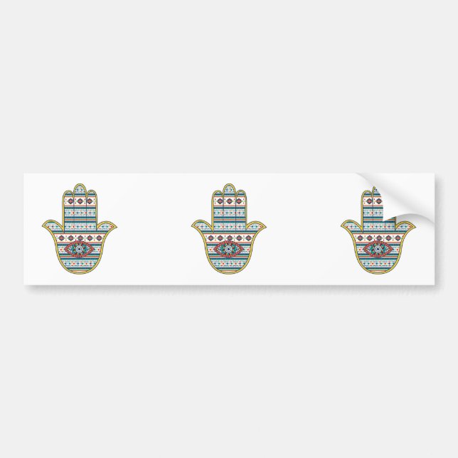 Autocollant De Voiture HAMSA Main du symbole Fatima (Devant)