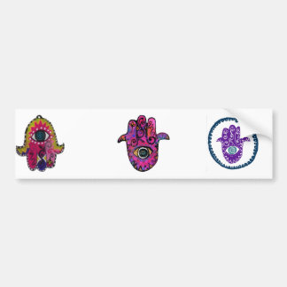 AUTOCOLLANT DE VOITURE ** HAMSA ROSES **