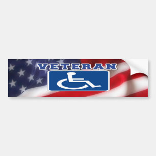 Autocollant De Voiture Handicap Handicap Vétérinaire États-Unis