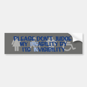 Autocollant De Voiture Handicap/INvisibilité...RSD/CRPS