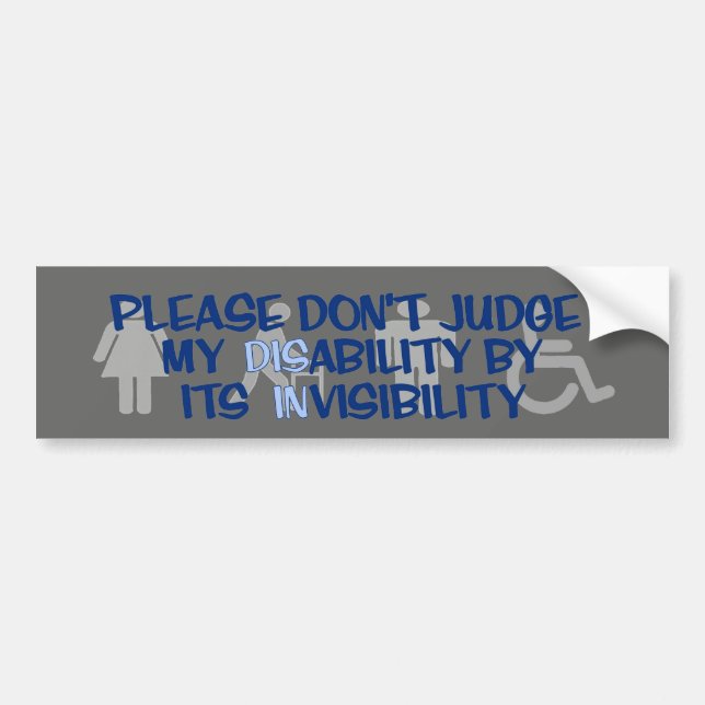 Autocollant De Voiture Handicap/INvisibilité...RSD/CRPS (Devant)