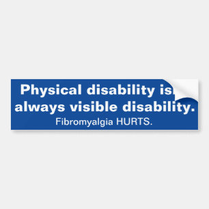 Autocollant De Voiture Handicap invisible - Fibromyalgie