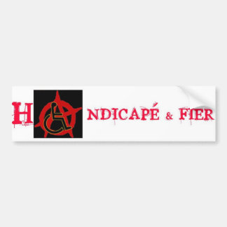 Autocollant De Voiture Handicapé et Fier