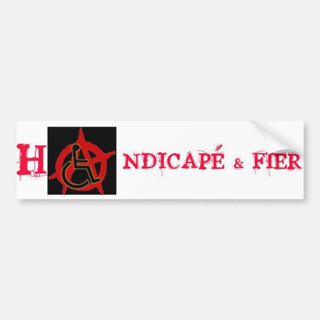 Autocollant De Voiture Handicapé et Fier (Devant)