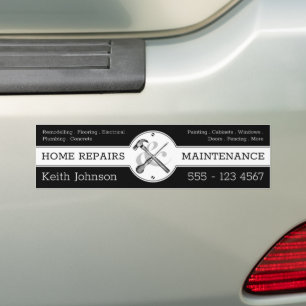 Autocollant De Voiture Handyman Noir Construction professionnelle moderne