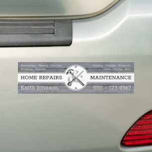 Autocollant De Voiture Handyman Rustique Bois Gris Construction Vintage
