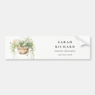 Autocollant De Voiture Hanging Floral House Plante Aquarelle Botanique