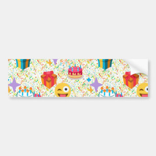 Autocollant De Voiture happy birthday emoji