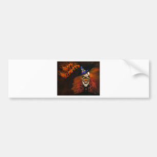 Autocollant De Voiture Happy Halloween Scary Clown