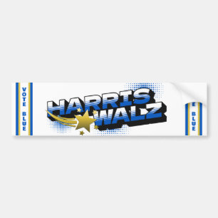 Autocollant De Voiture Harris et Walz Gold Star