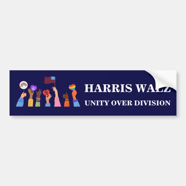 Autocollant De Voiture Harris Waltz 2024 Unité sur division (Devant)