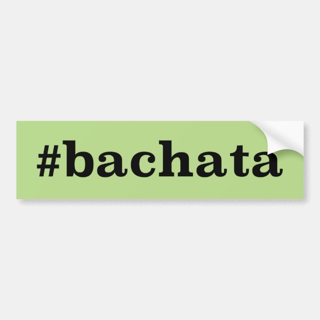 Autocollant De Voiture Hashtag Bachata (Devant)