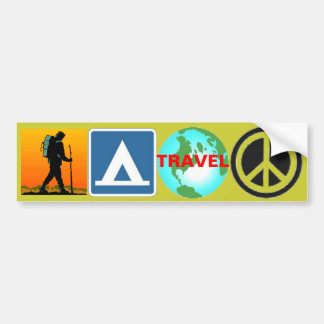 Autocollant De Voiture Hausse, camp, voyage, paix