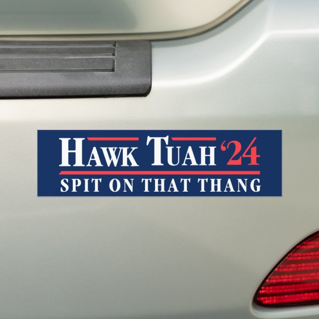 Autocollant De Voiture Hawk Tuah '24 Crache Sur Ce Thang (En voiture)