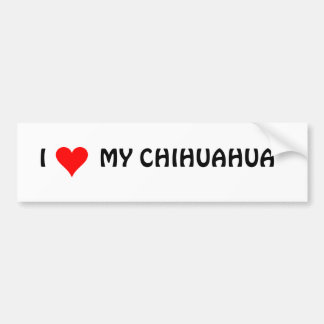 AUTOCOLLANT DE VOITURE HEART1, I        MON CHIWAWA
