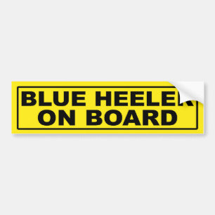 Autocollant De Voiture Heeler bleu à bord