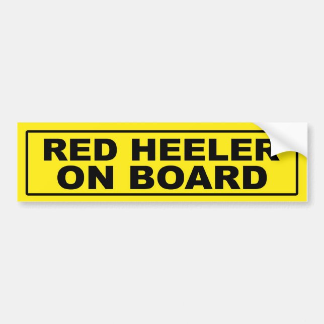 Autocollant De Voiture Heeler rouge à bord (Devant)