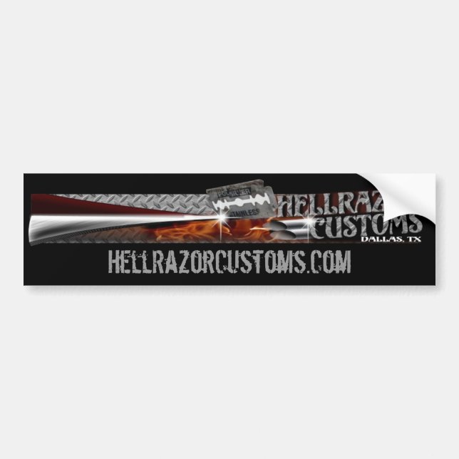Autocollant De Voiture HellRazorCustoms.Com l'adhésif pour pare-chocs (Devant)