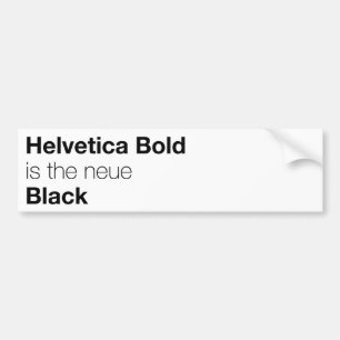 Autocollant De Voiture Helvetica Bold est le neutre noir