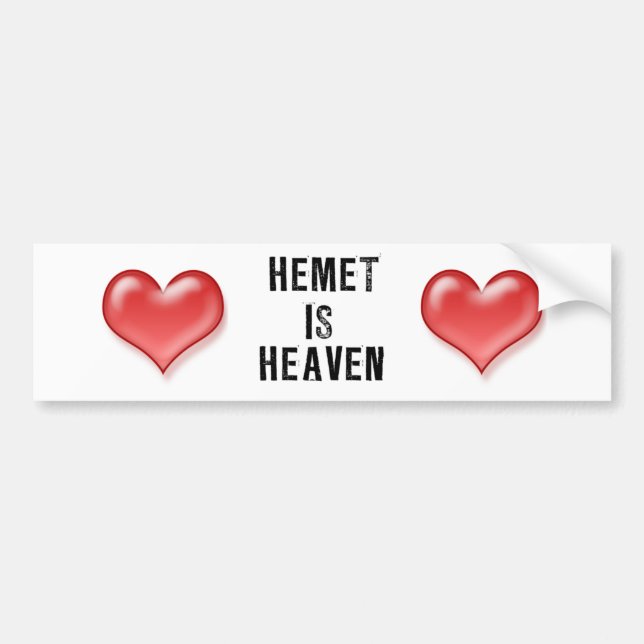 AUTOCOLLANT DE VOITURE HEMET EST CIEL (Devant)