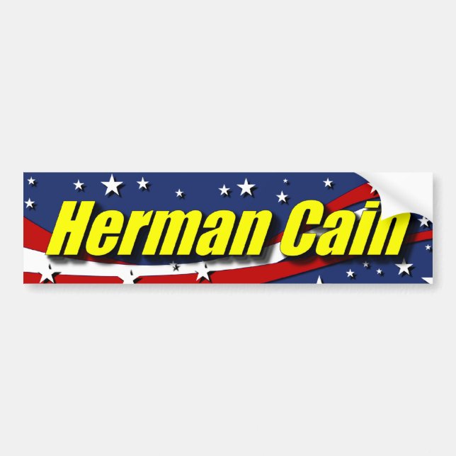 Autocollant De Voiture Herman Caïn 2012 (Devant)