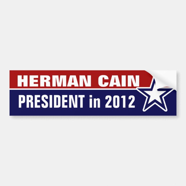 Autocollant De Voiture Herman Cain en 2012 (Devant)