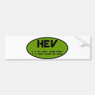 Autocollant De Voiture HEV sauvent le monde