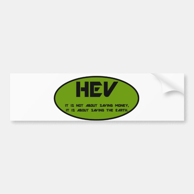 Autocollant De Voiture HEV sauvent le monde (Devant)