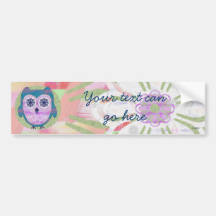 Autocollant De Voiture Hibou floral mignon